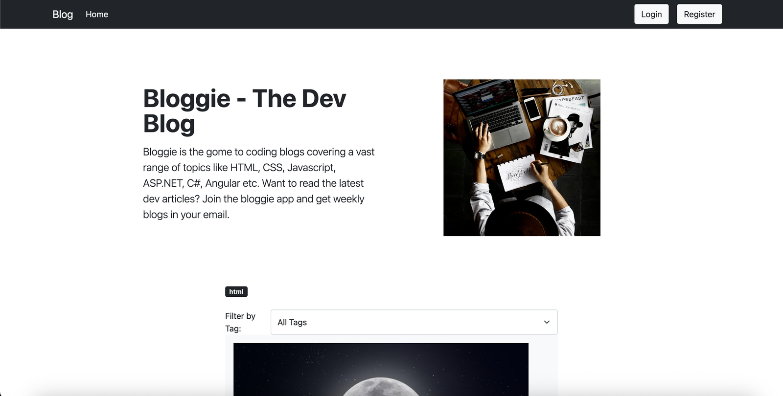 Bloggie App Screenshot